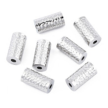 Honeyhandy 316 Surgical Stainless Steel Beads, Column, Stainless Steel Color, 12x6mm, Hole: 1.8mm