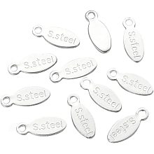 UNICRAFTALE 100pcs 10mm Extender Chain Drop 304 Stainless Steel Charms Tiny Drop Charms Terminators for Bracelet Necklace Jewelry Making 4mm Wide, Hole 1mm