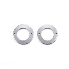 Honeyhandy 304 Stainless Steel Links connectors, Circle, Stainless Steel Color, 13x1mm, Hole: 1mm