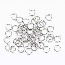 Honeyhandy 304 Stainless Steel Split Rings, Double Loops Jump Rings, Stainless Steel Color, 5x1mm, about 4mm Inner Diameter