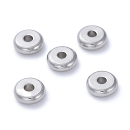 Honeyhandy 304 Stainless Steel Spacer Beads, Rondelle, Stainless Steel Color, 6x2mm, Hole: 1.6mm