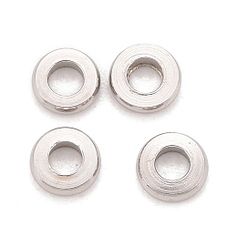 Honeyhandy 304 Stainless Steel Spacer Beads, Donut, Stainless Steel Color, 4x1mm, Hole: 2mm