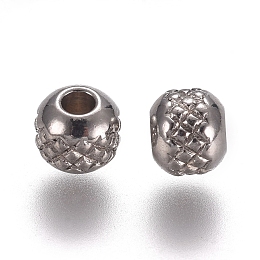 Honeyhandy 304 Stainless Steel Beads, Rondelle, Stainless Steel Color, 4x3.5mm, Hole: 1.5mm