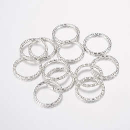 Honeyhandy Iron Linking Rings, Closed but Unwelded, Ring, Platinum, 15x1.5mm, Inner Diameter: 12mm