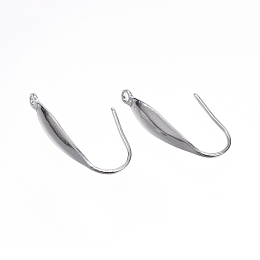 Honeyhandy 316 Surgical Stainless Steel Earring Hooks, Ear Wire, with Vertical Loop, Stainless Steel Color, 20x10x4.5mm, Hole: 1.2mm