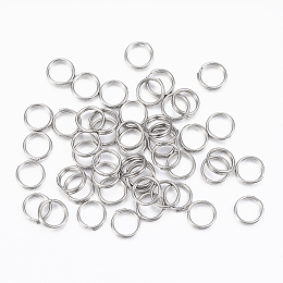 Honeyhandy 304 Stainless Steel Split Rings, Double Loops Jump Rings, Stainless Steel Color, 5x1mm, about 4mm Inner Diameter