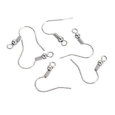 100pcs Brass French Earring Hooks Ear Wire Jewelry Making Finding Craft 18x19mm 