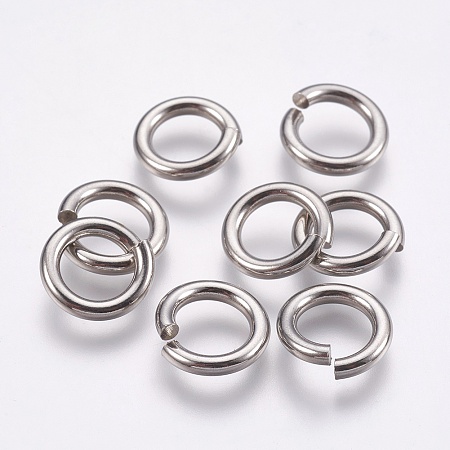 Honeyhandy 304 Stainless Steel Open Jump Rings, Stainless Steel Color, 18 Gauge, 11x2mm, Inner Diameter: 7mm