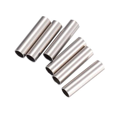 ARRICRAFT 50pcs 10mm 304 Stainless Steel Tube Beads with 2mm Hole, Straight Spacer Beads Smooth Tube Loose Beads Connector Findings for DIY Jewelry Making