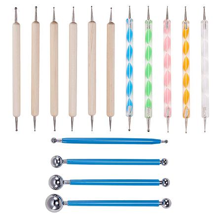 BENECREAT 15PCS Ball Stylus Dotting Tools Pottery Carving Tool Set for Embossing Pattern, Nail Art, Painting and Clay Craft