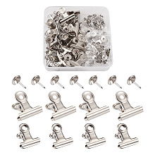 Honeyhandy Iron Clips and Round Head Drawing Pins, Platinum, 40sets