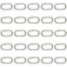 PandaHall Elite About 200pcs Stainless Steel Oval Open Jump Rings for Bracelet Necklace Jewelry Finding 11x6mm