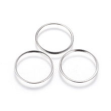 UNICRAFTALE 304 Stainless Steel Linking Rings, Ring, Stainless Steel Color, 20x0.5mm