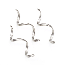 Honeyhandy 304 Stainless Steel Links,  Spiral, Stainless Steel Color, 49.5~50.5x3x1.5mm, Hole: 1.2mm