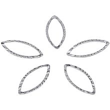 PandaHall Elite 200pcs 18mm Stainless Steel Linking Rings 0.8mm Thick Horse Eye Pendants Connectors Metal Component Charms for Jewelry Findings Accessories Bracelet Necklace Making