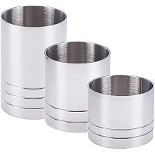 UNICRAFTALE 25/35/60ml 3pcs Stainless Steel Jigger Cocktail Tools Accurate Measurement for Cocktail Recipes Shaker Mug Measuring Glass Stainless Steel Color