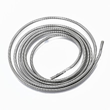 Honeyhandy Steel Memory Wire, for Collar Necklace Making, Long-Lasting Plated, Necklace Wire, Platinum, 12 Gauge, 2mm