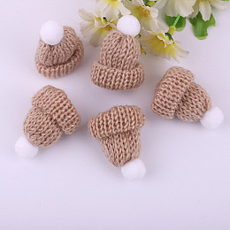 Honeyhandy Polyester Doll Woolen Hat, for Accessories Decorate Doll, Camel, 60x43x12.5mm