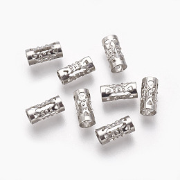 Honeyhandy 304 Stainless Steel Beads, Column, Stainless Steel Color, 8x4mm, Hole: 2.5mm