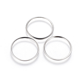 UNICRAFTALE 304 Stainless Steel Linking Rings, Ring, Stainless Steel Color, 20x0.5mm