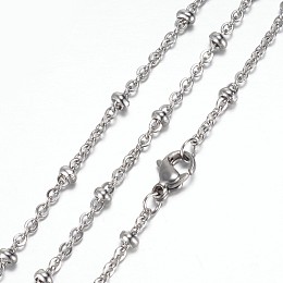 Honeyhandy 304 Stainless Steel Cable Chain Necklaces, with Lobster Claw Clasps, Stainless Steel Color, 19.8 inch(50.5cm)