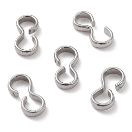 Honeyhandy 304 Stainless Steel Quick Link Connectors, Number 3 Shape, Stainless Steel Color, 12x6x2mm, Inner Diameter: 10x4mm