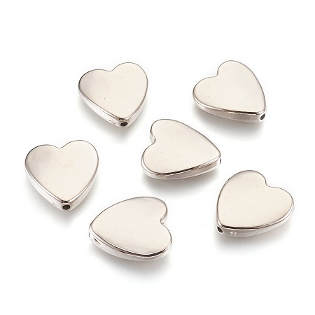 Honeyhandy CCB Plastic Beads, Heart, Platinum, 24x23x6mm, Hole: 2mm