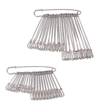 BENECREAT 40PCS 2/2.5/3/4inch Safety Pins Heavy Duty Safety Pins for Blankets, Skirts, Kilts, Knitted Fabric, Crafts