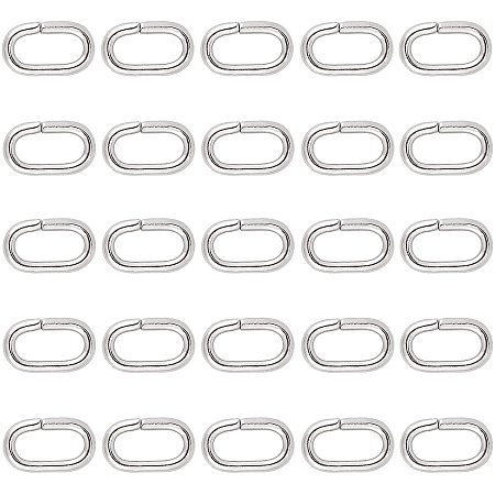 PandaHall Elite About 200pcs Stainless Steel Oval Open Jump Rings for Bracelet Necklace Jewelry Finding 11x6mm