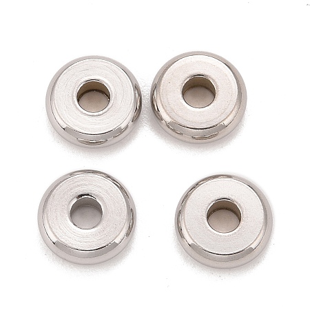 Honeyhandy 304 Stainless Steel Spacer Beads, Donut, Stainless Steel Color, 8x2.5mm, Hole: 3mm
