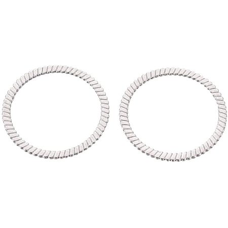 UNICRAFTALE About 50pcs 304 Stainless Steel Linking Rings Silver Tone Connecting Ring Hoop for DIY Jewelry Making 35x1mm, Inner Diameter 29mm