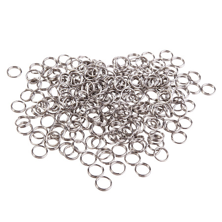 PandaHall Elite Split Rings 304 Stainless Steel Close but Unsoldered Jump Rings Double Loops 6x1.2mm for Jewelry Making 380pcs/bag