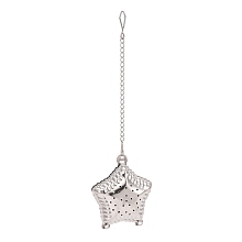 Honeyhandy 304 Stainless Steel Tea Infuser, Star with Chain Hook, Tea Ball Strainer Infusers, Stainless Steel Color, 175mm