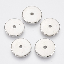 Honeyhandy CCB Plastic Beads, Flat Round, Platinum, 18x3mm, Hole: 2.5mm, about 600pcs/500g