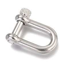 Honeyhandy 304 Stainless Steel D-Ring Anchor Shackle Clasps, Stainless Steel Color, 26x20.5x7.5mm