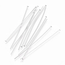 Honeyhandy 304 Stainless Steel Flat Head Pins, Stainless Steel Color, 50x0.7mm, 21 Gauge, Head: 1.5mm