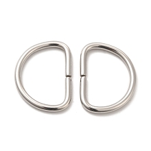 Honeyhandy 304 Stainless Steel D Rings, Buckle Clasps, for Webbing, Strapping Bags, Garment Accessories, Stainless Steel Color, 28.5x37.5x3.5mm, Inner Diameter: 22x31mm