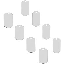 UNICRAFTALE 10pcs Rectangle Blank Tags Pendant Stainless Steel Charms Blank Dog Pet Tag Charm Blank Tag for DIY Tag Charm Making, 35x19.5mm, Hole 3mm