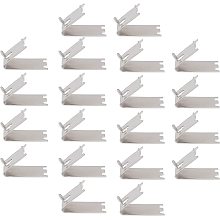 AHANDMAKER 20 Pcs Freezer Shelf Clips, Durable Freezer Cooler Shelf Support Square Replacement Hooks Buckle 201 Stainless Steel Shelf Clips for Refrigerator Accessories, 43.5x21x26mm