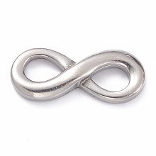 Honeyhandy 304 Stainless Steel Links Connectors, Infinity, Stainless Steel Color, 11x26x4mm