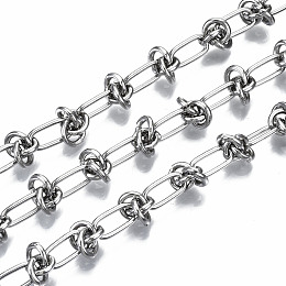 Honeyhandy 304 Stainless Steel Link Chains, with Spool, Unwelded, Stainless Steel Color, 11.5x5.8x1.1mm, about 16.4 Feet(5m)/roll