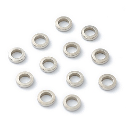 Honeyhandy 201 Stainless Steel Spacer Beads, Round Ring, Stainless Steel Color, 5x1mm, Hole: 3mm