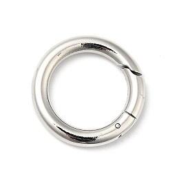 Honeyhandy 304 Stainless Steel Spring Gate Rings, Stainless Steel Color, 24x4mm, 6 Gauge