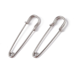 Honeyhandy 304 Stainless Steel Safety Pins Brooch Findings, Kilt Pins for Lapel Pin Making, Stainless Steel Color, 50.5x14x5.5mm