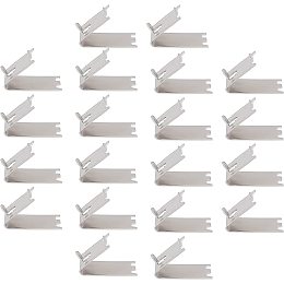 AHANDMAKER 20 Pcs Freezer Shelf Clips, Durable Freezer Cooler Shelf Support Square Replacement Hooks Buckle 201 Stainless Steel Shelf Clips for Refrigerator Accessories, 43.5x21x26mm