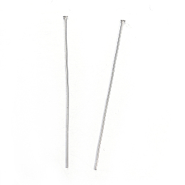 Honeyhandy 304 Stainless Steel Flat Head Pins, Stainless Steel Color, 50x0.8mm, Head: 1.8mm