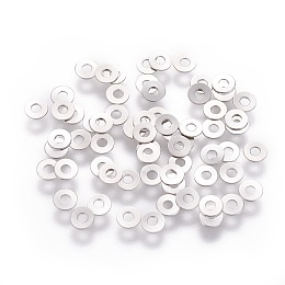 Honeyhandy 316 Surgical Stainless Steel Beads, Donut/Pi Disc, 3x0.2mm, Hole: 1mm, about 1000pcs/10g