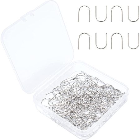 AHANDMAKER 120pcs High Temperature Nichrome Wire Jump Rings, U Hanger Hooks U Pins Crafts Kiln Wire for Clay Christmas Ornaments Making