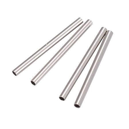 ARRICRAFT 50pcs 20mm 304 Stainless Steel Tube Beads with 1mm Hole, Straight Spacer Beads Smooth Tube Loose Beads Connector Findings for DIY Jewelry Making