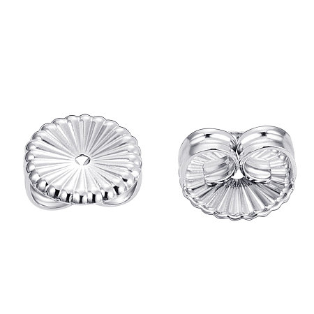 BENECREAT 3 Pairs 925 Sterling Silver Replacement Earring Backs Stopper Flower Earring Stud Backs for Earring Accessories DIY Tools(5.5x6.5x3.5mm)